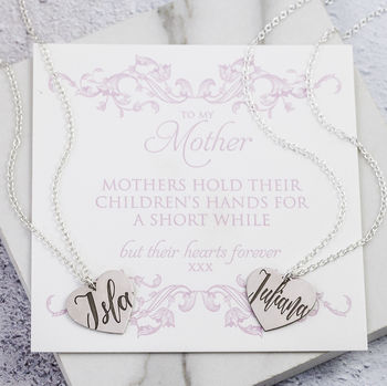 Personalised Mother And Daughter Necklace Set, 2 of 7