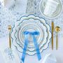 Pembroke Cream And Blue Edge Large Paper Plates X Eight, thumbnail 4 of 4