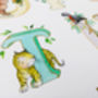 Kid's Bright Jungle Animal Alphabet Nursery Art Print, thumbnail 4 of 9