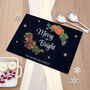 Personalised Christmas Floral Glass Worktop Saver, thumbnail 1 of 5