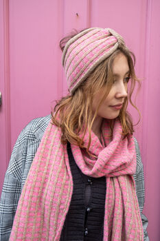 Pink Sustainable Wool Headband, 2 of 3