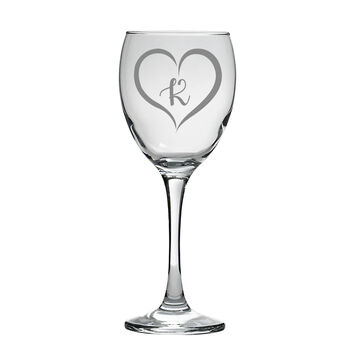 Personalised With Initial Wine Glass, 6 of 9