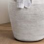 105 L Grey Cotton Rope Woven Storage Basket, thumbnail 5 of 7