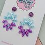 Crystal Glitter Geometric Resin Earrings, thumbnail 3 of 4