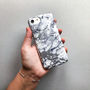 Silver Chrome White Marble iPhone Case, thumbnail 1 of 2