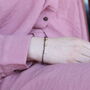 Black Beaded Mangalsutra Zircon Nazar Bracelet, thumbnail 2 of 6