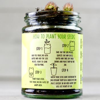 Personalised Cactus Jar Grow Kit, 10 of 12
