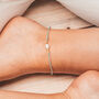 Bora Freshwater Pearl Surf Handwoven Anklet, thumbnail 1 of 4