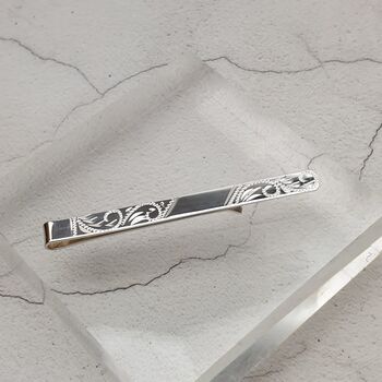 Elegant Handmade Sterling Silver Tie Slide, 10 of 12