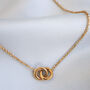 Non Tarnish Linked Rings Infinity Necklace, thumbnail 4 of 10