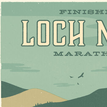 Personalised Loch Ness Marathon Print, Unframed, 2 of 4