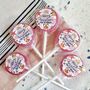 Personalised 'Merry Xmas' Pink Bauble Small Lollipops, thumbnail 1 of 4