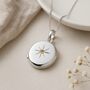 Personalised Sterling Silver November Birthstone Locket – Citrine, thumbnail 1 of 8