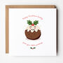 Christmas Pudding Personalised Christmas Card, thumbnail 6 of 6