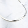 Sterling Silver Wide Triple Herringbone Chain Necklace, thumbnail 2 of 7