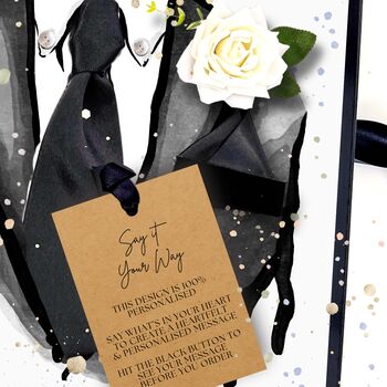 Luxury Personalised 60th Birthday Card For Him, Handmade Scented Suit Card, 2 of 8