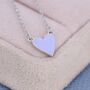 Lilac Purple Heart Pendant Necklace In Sterling Silver, thumbnail 1 of 11