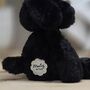 Monty The Plush Long Leg Black Puppy Soft Toy, thumbnail 3 of 3