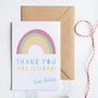 Personalised Teacher Thank You Rainbow Card, thumbnail 2 of 3