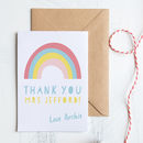 Personalised Teacher Thank You Rainbow Card By Small Dots ...