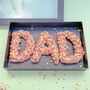 Dad Edition Raspberry And Pistachio Truffle Letter, thumbnail 2 of 9