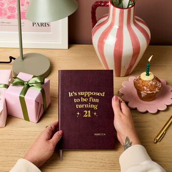 Personalised 21st Birthday Gift Notebook, 2 of 7