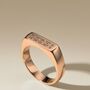 Rose Personalised Signet Ring, thumbnail 1 of 5