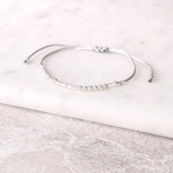 Sterling Silver 925 'Brother' Morse Code Bracelet, 5 of 6