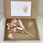 Pink And Cream Letterbox Dried Flowers Posy Gifts, thumbnail 1 of 4