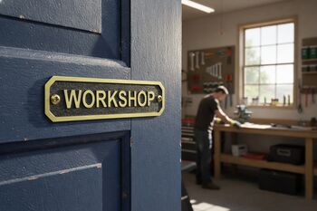 Classic Black Brass Custom Text Wall Plaque, 4 of 7