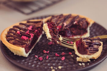Chocolate Brownie Raspberry Tart, 3 of 4
