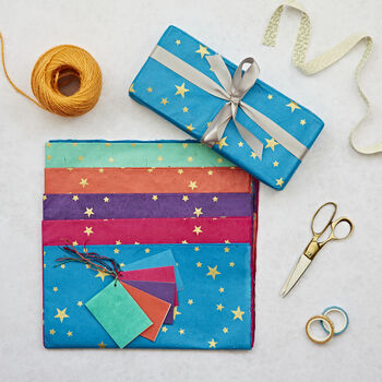 Fair Trade Lokta Paper Five Sheet Gift Wrap Packs, 5 of 7
