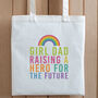 Girl Dad Organic Cotton Tote Bag, thumbnail 2 of 4
