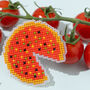 Make Your Own Pizza Brooch Cross Stitch Kit, thumbnail 1 of 5