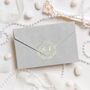 Custom Foil Stickers For Wedding Invitation Envelopes And Favours Floral Wreath Monogram, thumbnail 5 of 12