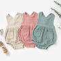 Organic Cotton Muslin Baby Romper And Headband Set, thumbnail 6 of 6