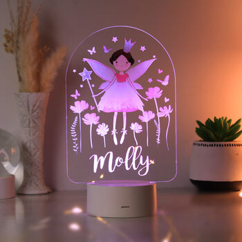 Personalised Fairy LED Colour Changing Night Light, 4 of 9