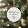 Personalised First Christmas As A Family Of Bauble, thumbnail 1 of 4