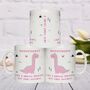 Nan's Personalised Pink Dinosaur Mug, thumbnail 2 of 2