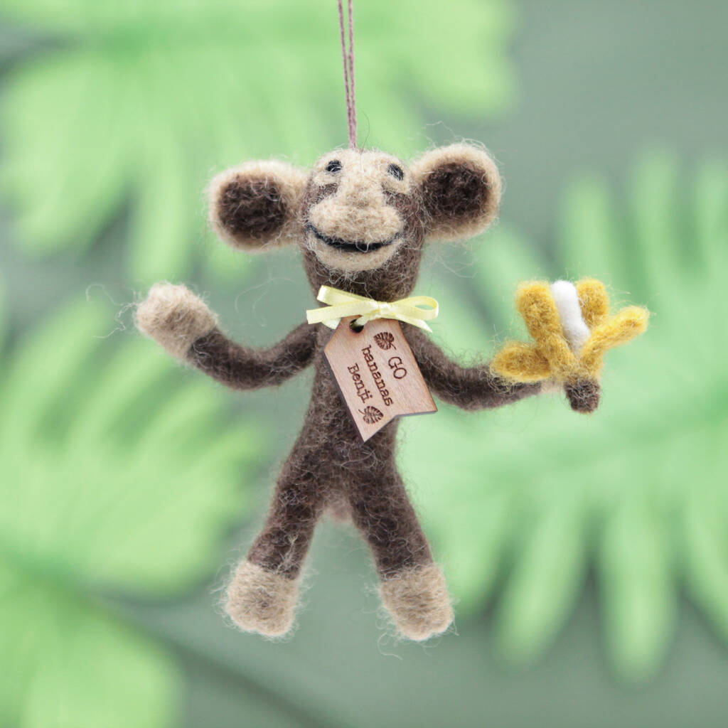 Personalised Cheeky Monkey Christmas Decoration By Postbox Party