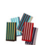 Block Stripe Napkins Set Of Two: Cyan/Russet, thumbnail 3 of 7