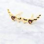 Dainty Love Heart Gold Plated Stud Earrings, thumbnail 1 of 4