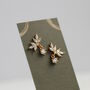 Japanese Oak Leaf Jewel Earrings, thumbnail 3 of 7