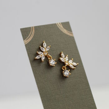 Japanese Oak Leaf Jewel Earrings, 3 of 7