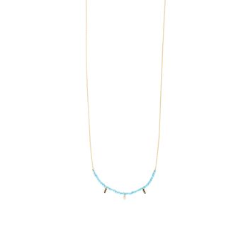 Sterling Silver Gold Plated Turquoise Necklace, 6 of 6