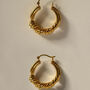 Chunky 14 K Gold Or Silver Twisted Hoop Earrings, thumbnail 5 of 6