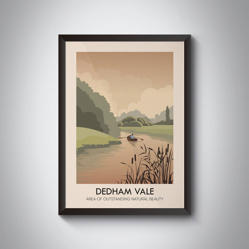 Dedham Vale Aonb Travel Poster Art Print By Bucket List Prints ...