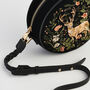 Aurora Fawn Embroidered Black Circle Bag, thumbnail 7 of 7
