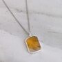 'The Rectangle' Citrine Sterling Silver Necklace, thumbnail 1 of 8