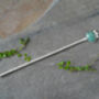 12.8ct Natural Emerald Hair Pin In Sterling Silver, thumbnail 3 of 4